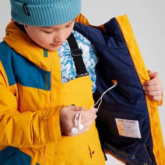 NEW Burton Jacket Youth Boys Small and Large Cadmium Yellow Dugout Snowb… - Picture 3 of 9